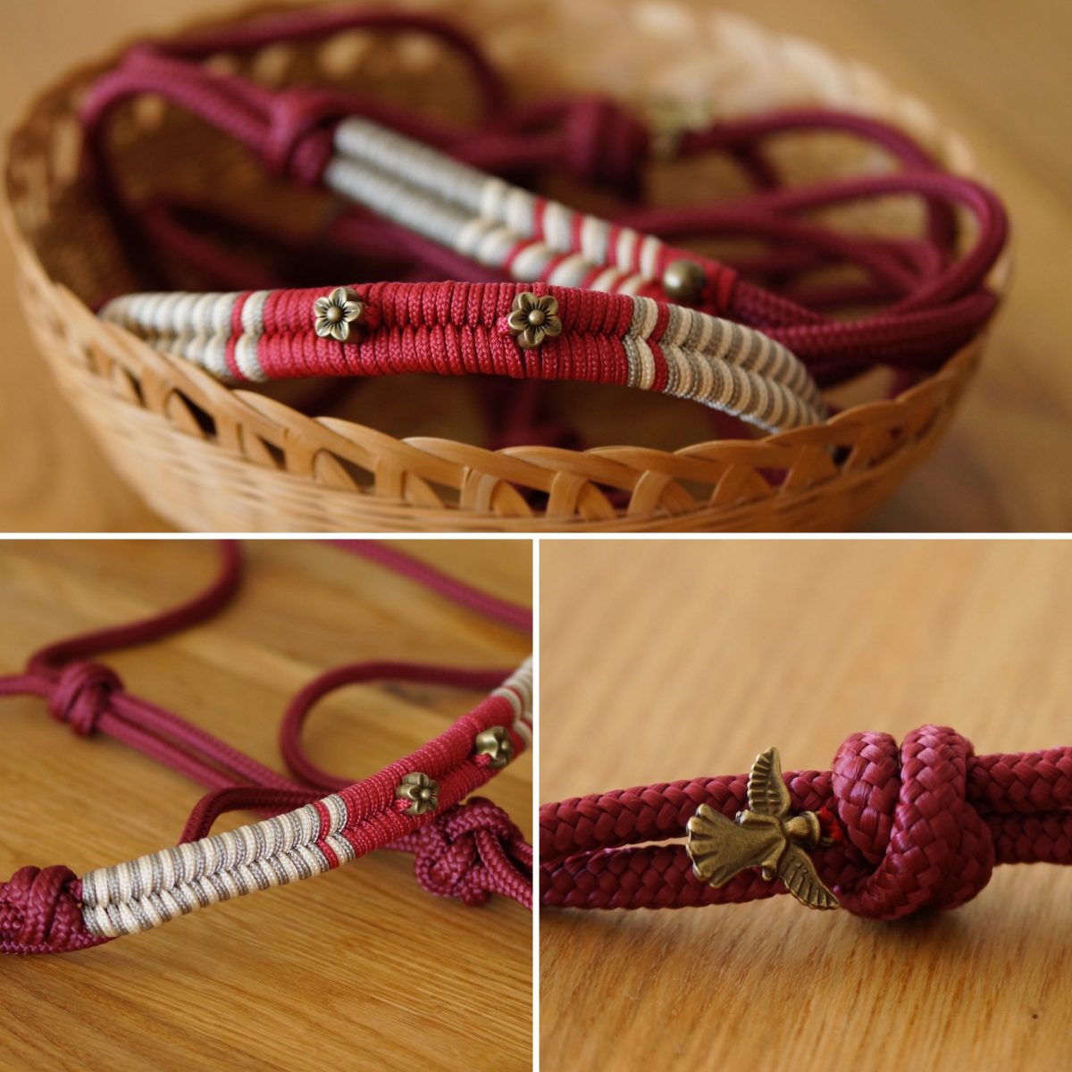 Knotenhalfter Ruby Rot