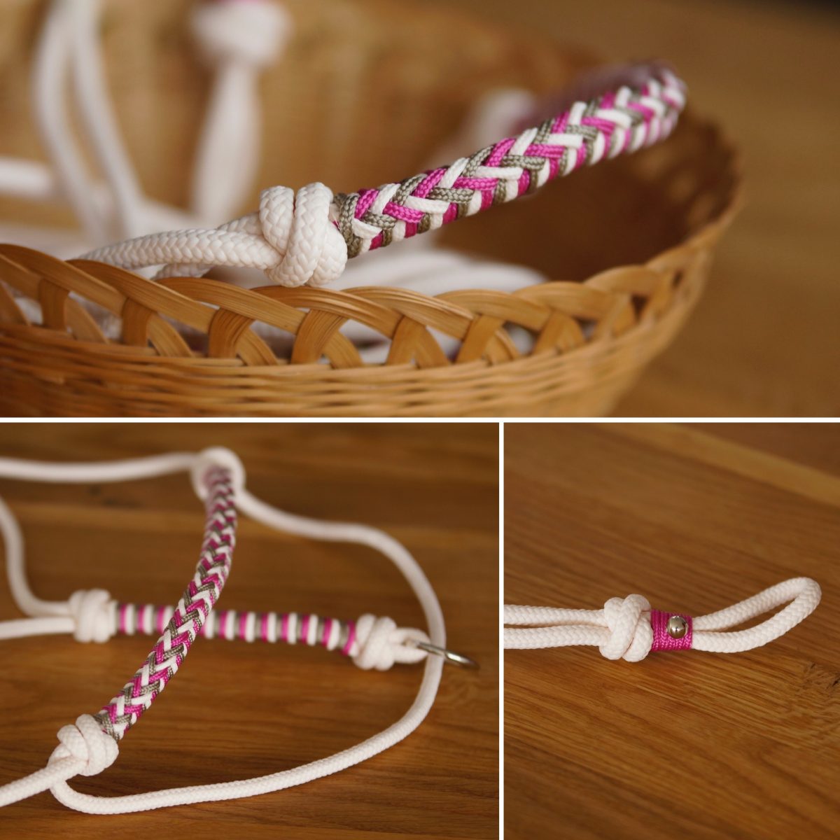 Knotenhalfter mit Ring sahne